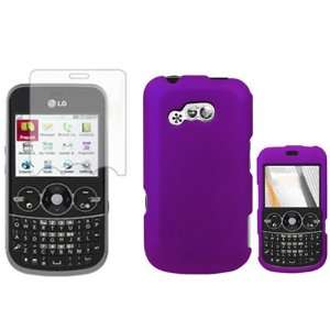 com iFase Brand LG 900G Combo Rubber Purple Protective Case Faceplate 