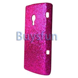 Bling Hard Cover Case Hot Pink For Sony Ericsson Xperia X10  