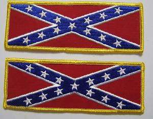 USN LIBERTY CUFF PATCHES PAIR CONFEDERATE FLAG:KY10 1  