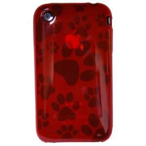  KingCase Dog Prints Soft Case for iPhone 3G / 3GS   Red: MP3 
