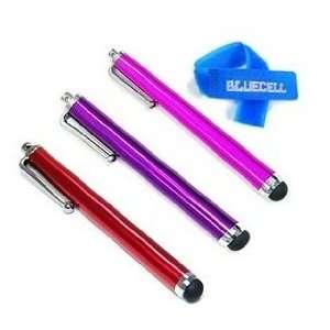 com Bluecell 3 Pack of Purple Red Pink Stylus Universal Touch Screen 