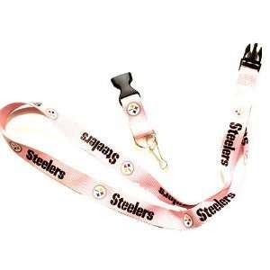  Pittsburgh Steelers Pink Lanyard with Clear Ticket Holder 