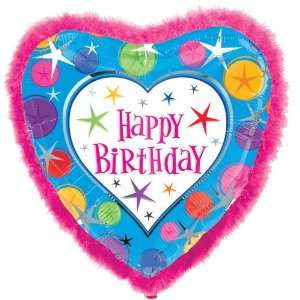  Lets Party By Happy Birthday Heart Jumbo Foil Balloon 