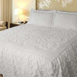 Lara White King size Bedspread  