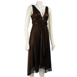 Richards Womens Metallic Bronze Dress  Overstock