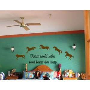 Personalized horse quote vinyl wall decal  Big 7 foot sticker  sold by 