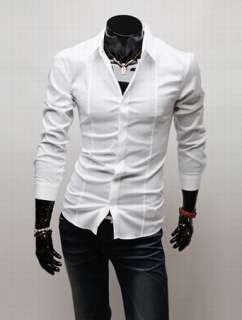   Luxury Stylish Slim fit Stylish Dress Shirt 4size 5Colors h530  