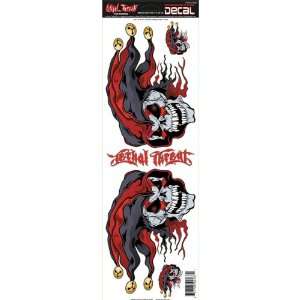 Lethal Threat Designs Jester Head 6 x 18 Decals Motorcycle Graphic 