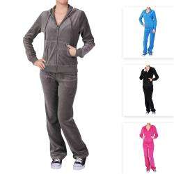 Journee Collection Womens 2 piece Velour Track Suit  