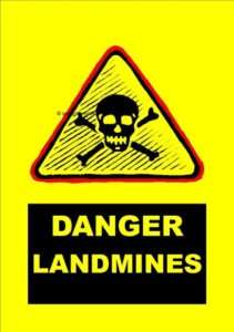 DANGER LAND MINES Warning Sign [Plastic Laminated]  