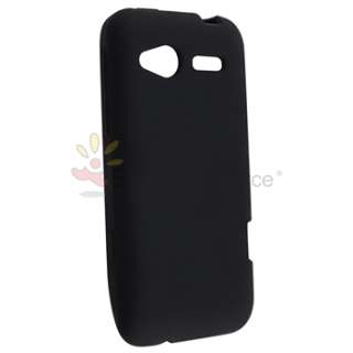 Black Silicone Skin Case Cover For HTC Radar/Omega+Clear Screen 