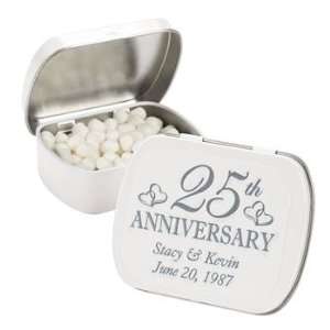 Personalized 25th Anniversary Tins With Mints   Candy & Mints  