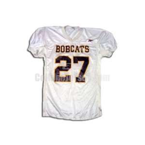  White No. 27 Game Used Texas State Reebok Football Jersey 