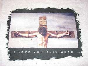 Religious T Shirt I Love You This Much Jesus God Christian Catholic 