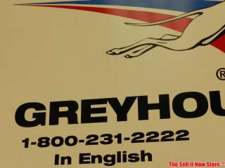   Greyhound Grey Hound Metal Sign Bus Lines Dog Double Sided Bar Den