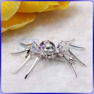 Cheap Spider Clip Pin Costume Brooch Jewelry Rhinestone  