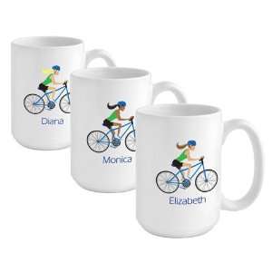 Personalized Go Girl Biker Coffee Mug 