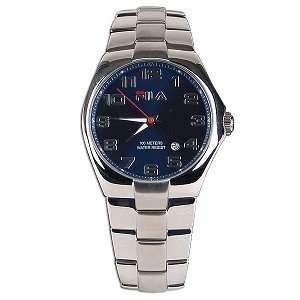    DownTown Mens Stainless Steel Watch w/Blue Face: Electronics