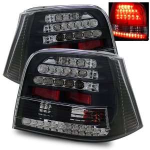  99 01 Volkswagen Golf Black LED Tail Lights Automotive