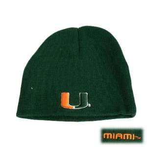   BEANIE KNIT HAT YOUTH KIDS MIAMI HURRICANE GREEN: Sports & Outdoors