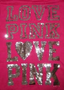   Secret LOVE PINK Extra Bling Sequins Small HOODIE Jacket RARE  