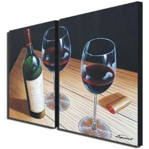   Dinner For Two Hand Painted Canvas Art Oil Painting 