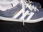 ADIDAS GAZELLE SHOES MENS 11.5 GREY SUEDE WITH WHITE STRIPES very 