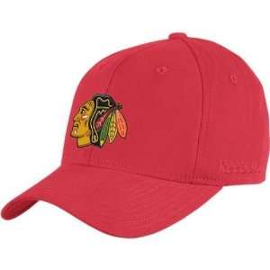 Chicago Blackhawks Logo Flex Fit Hat (Red)