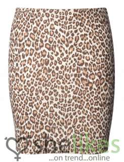 Womens Animal Leopard Print Bandage Bodycon Skirt Ladies Sexy Mini 