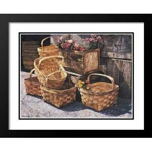   Double Matted Art 25x29 Stacked Baskets 