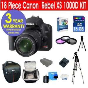  Canon EOS Rebel XS 1000D Black SLR 10.1 MP Digital Camera with Canon 