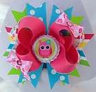 SPRING OWL BOUTIQUE HAIR BOW layered SUMMER bottle caps CUTE girls 