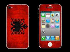 ALBANIA proud Flag custom iPhone 4 Decal Skin vinyl  