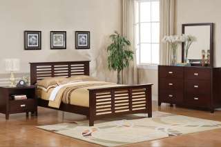 New 4 Pcs Twin/Full Bed Room Set(Bed+N+M+D) Contemporary Styled w 
