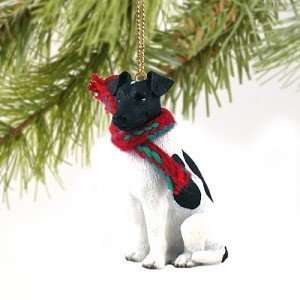  Fox Terrier Miniature Dog Ornament   Black & White