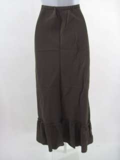 You are bidding on a THEORY Brown Long Ruffle Skirt sz M. This is a 