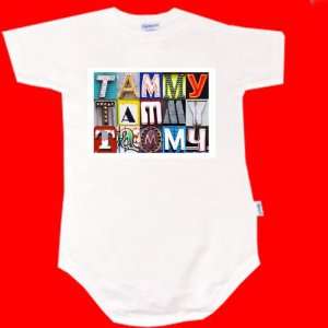  TAMMY Personalized Baby Onesie Bodysuit Using Sign Letters 