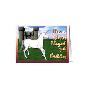  Magical 7th Birthday, Unicorn Castle Card Toys & Games