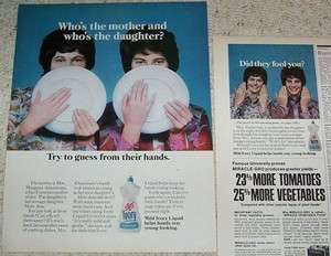 1976   IVORY liquid dish Soap ALTAMIRANO hands PRINT AD  