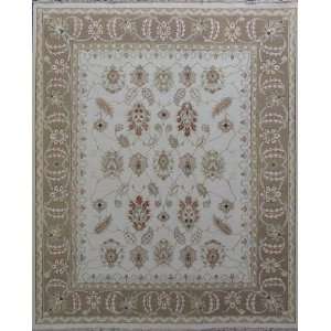  Ivory Flat Weave Hand Knotted Area Rug 8 X 10 Handmade 