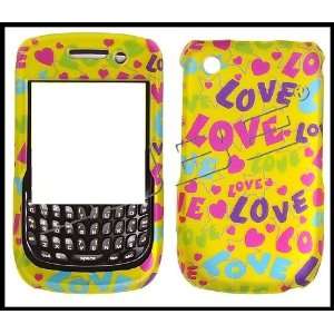  8520 / 8530 Snap on Hard Shell Cover Case Yellow Color Love Words 