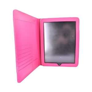  Hot Pink Flap Open Notebook Case Cover w Card Slots 