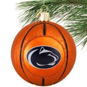   Penn State Nittany Lions 3 Glass Basketball Ornament: Home & Kitchen