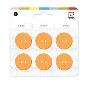   BasicGrey Notions 23mm Colored Buttons, Apricot Arts, Crafts & Sewing