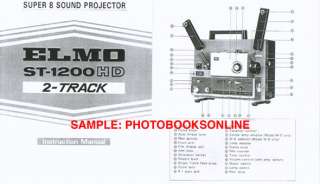Elmo ST 1200 HD 2 Track Projector Instruction Manual  