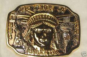 100 YEARS STATUE OF LIBERTY 1884 1984 BELT BUCKLE  