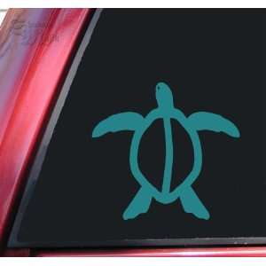 Hawaiian Honu Sea Turtle Teal Vinyl Decal Sticker