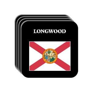 US State Flag   LONGWOOD, Florida (FL) Set of 4 Mini Mousepad Coasters