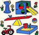 frances meyer playground sandbox slide toys stickers one day shipping
