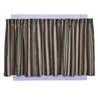   Montego Stripe Tailored Tier Curtains in Green   Size 82 W x 24 L
